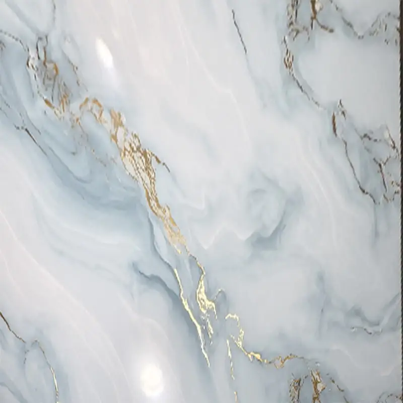 Feuille de panneau mural en marbre UV doré métallisé à haute brillance