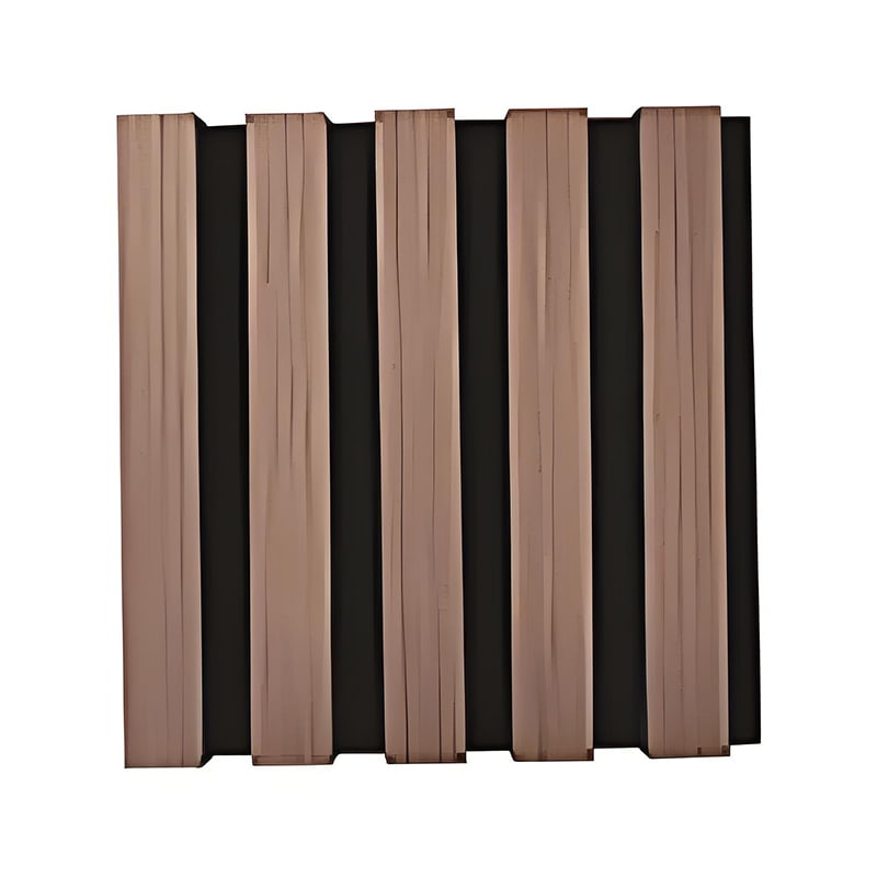 Panneau mural en bois à lattes acoustiques en fibre de polyester
