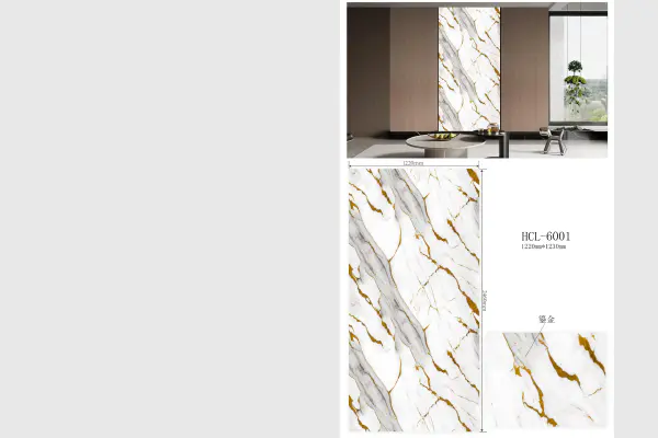  Feuille d'estampage à chaud Hisea Marble Design