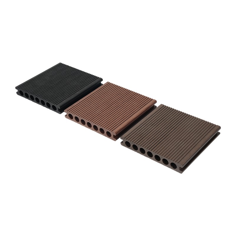 Planches creuses de terrasse extérieure composite bois-plastique