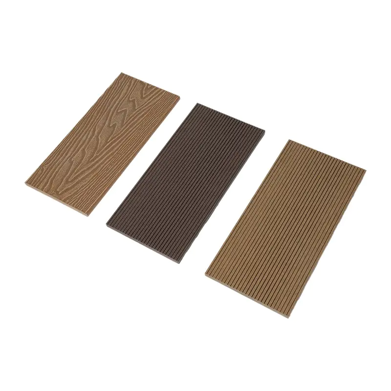 Panneau de plancher de terrasse extérieur imperméable solide anti-dérapant WPC Decking